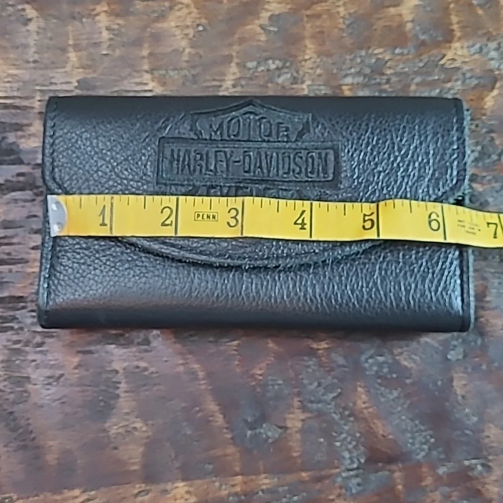 Vintage Harley-Davidson Black Leather Billfold Wallet - Picture 8 of 9